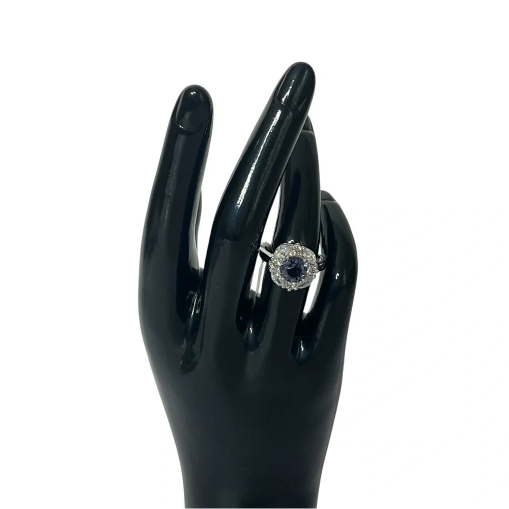 Brenda‎ Stone Tanzanite Lab Rhodium Plated Bringing The Sass Women's 7 Ring